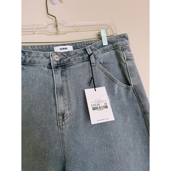 Ceros Wide Leg High Waisted Cropped Denim - Picture 4 of 8